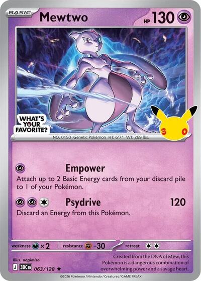 Mewtwo - 063/128 (What's Your Favorite Stamp)