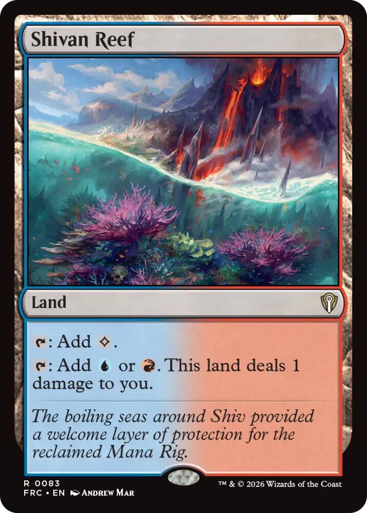 Shivan Reef - Commander: Reality Fracture - Magic: The Gathering