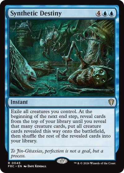 Synthetic Destiny from FRC #45, Magic: The Gathering card