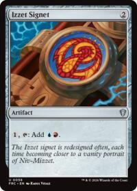 Izzet Signet - Magic: The Gathering Commander: Reality Fracture trading card