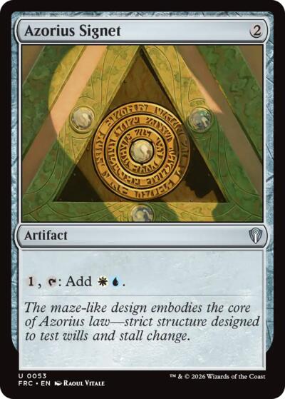 Azorius Signet from FRC #53, Magic: The Gathering card