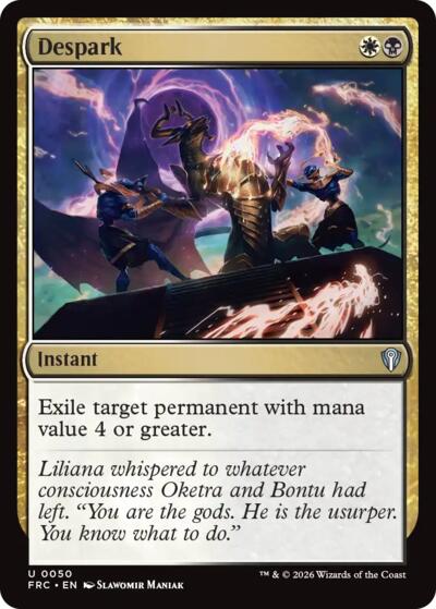 Despark from FRC #50, Magic: The Gathering card