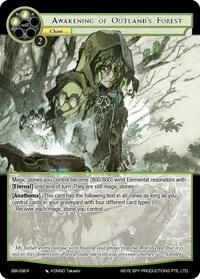 Awakening of Outland's Forest - Force of Will The Quest of the Seven Keys trading card