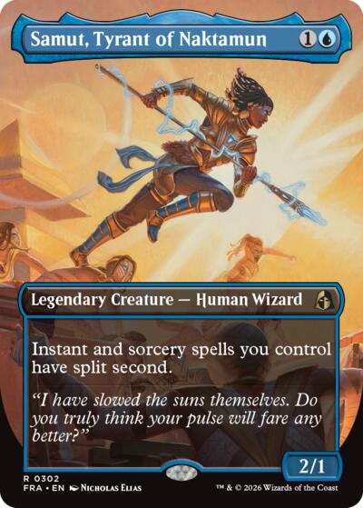 Samut, Tyrant of Naktamun (Borderless) from FRA #302, Magic: The Gathering card