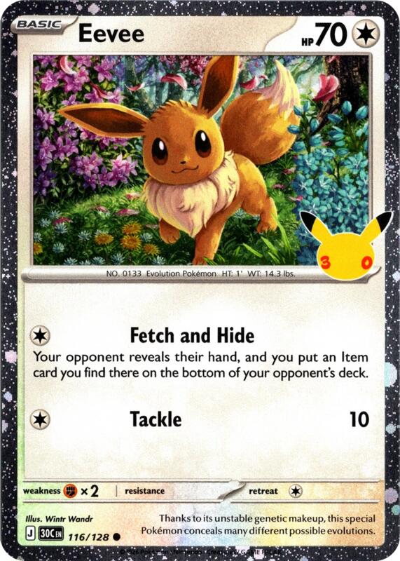 Eevee - 116/128 (30th Celebration) 116/128 — Blister Exclusives English