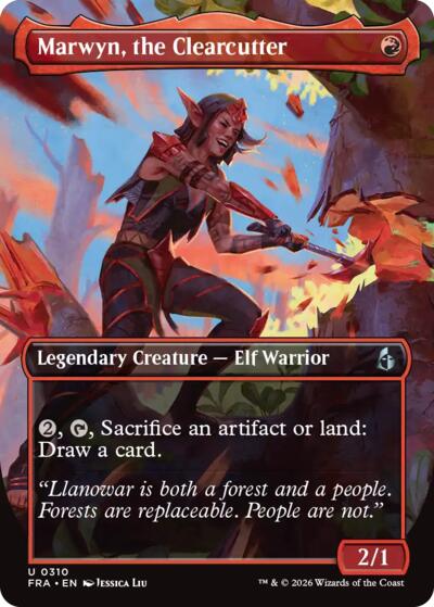 Marwyn, the Clearcutter (Borderless) FRA 310 Magic card
