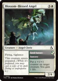 Blossom-Blessed Angel - Magic: The Gathering Reality Fracture trading card