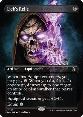 Lich's Relic (Borderless) #365 – Reality Fracture (Rare)