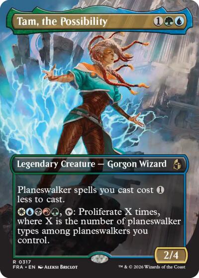 Tam, the Possibility (Borderless) from FRA #317, Magic: The Gathering card
