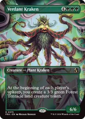 Verdant Kraken (Borderless) #375 – Reality Fracture (Rare)