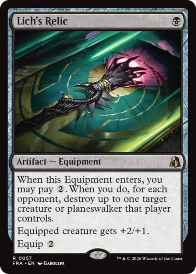 Lich's Relic FRA 57 Magic card