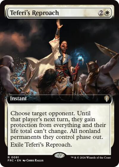 Teferi's Reproach (Extended Art) from FRC #91, Magic: The Gathering card