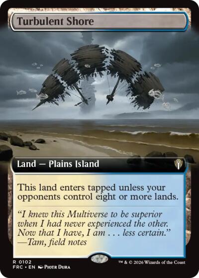 Turbulent Shore (Extended Art) from FRC #102, Magic: The Gathering card