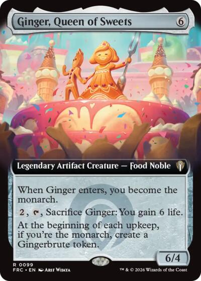 Ginger, Queen of Sweets (Extended Art) from FRC #99, Magic: The Gathering card
