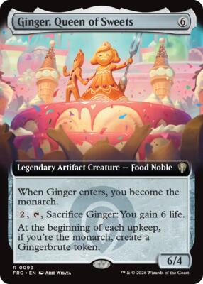 Ginger, Queen of Sweets (Extended Art) #99 – Commander: Reality Fracture (Rare)
