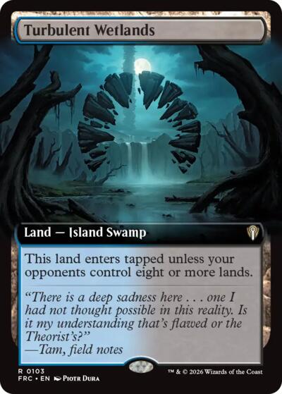 Turbulent Wetlands (Extended Art) from FRC #103, Magic: The Gathering card