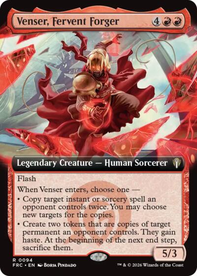 Venser, Fervent Forger (Extended Art) from FRC #94, Magic: The Gathering card