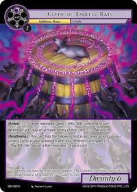Glyph of Endless Rats - Force of Will The Quest of the Seven Keys trading card
