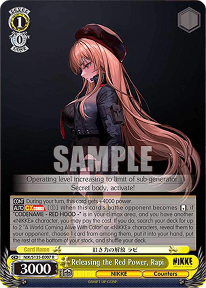 Releasing the Red Power, Rapi (GODDESS OF VICTORY: NIKKE Vol.2) — Weiss Schwarz card