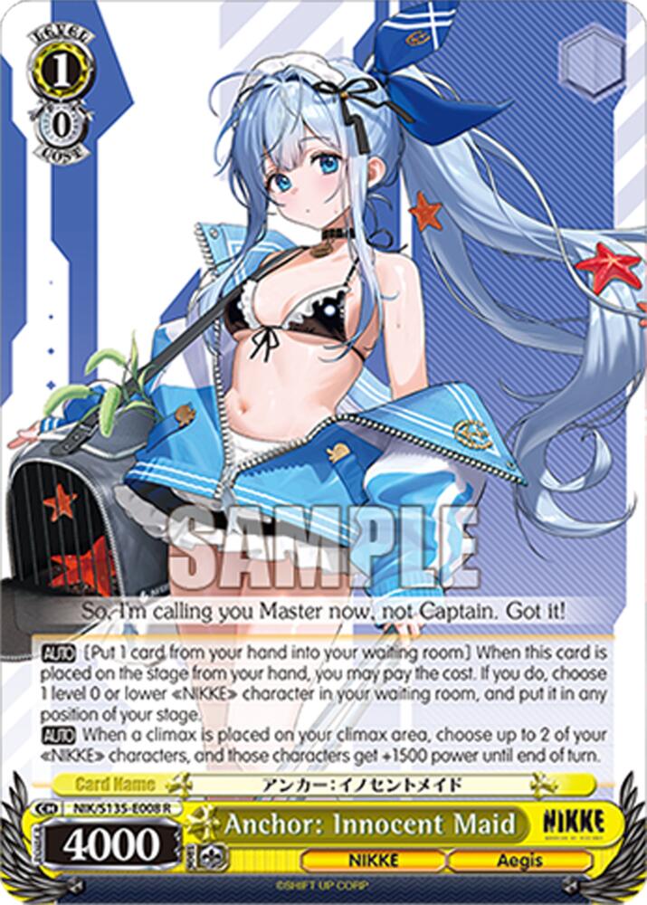 Anchor: Innocent Maid (GODDESS OF VICTORY: NIKKE Vol.2) — Weiss Schwarz card