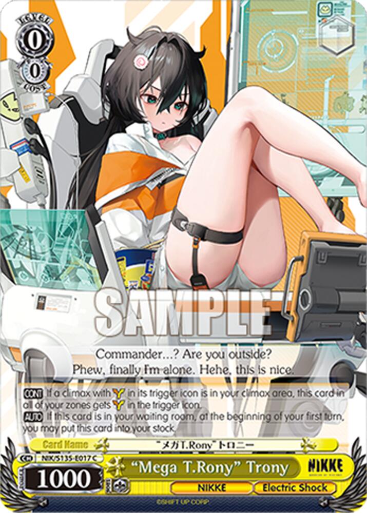 "Mega T.Rony" Trony (GODDESS OF VICTORY: NIKKE Vol.2) — Weiss Schwarz card