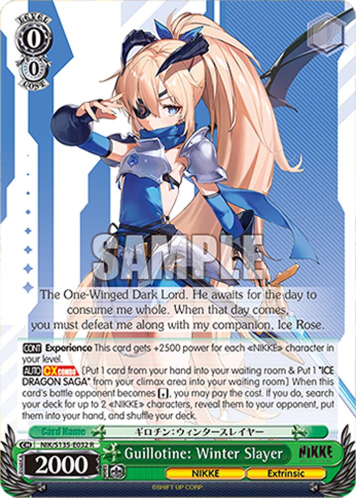 Guillotine: Winter Slayer (GODDESS OF VICTORY: NIKKE Vol.2) — Weiss Schwarz card