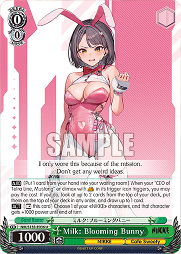 Milk: Blooming Bunny (GODDESS OF VICTORY: NIKKE Vol.2) — Weiss Schwarz card