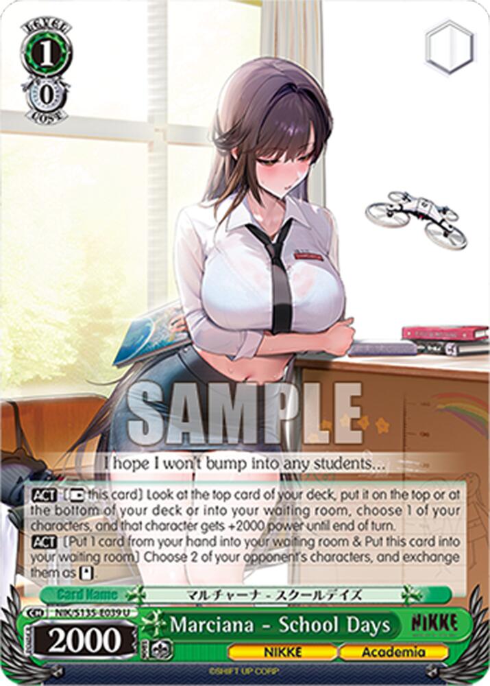 Marciana - School Days (GODDESS OF VICTORY: NIKKE Vol.2) — Weiss Schwarz card