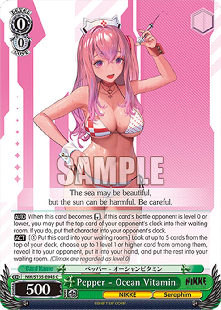 Pepper - Ocean Vitamin (GODDESS OF VICTORY: NIKKE Vol.2) — Weiss Schwarz card