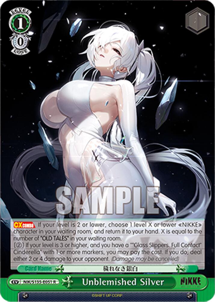 Unblemished Silver (GODDESS OF VICTORY: NIKKE Vol.2) — Weiss Schwarz card