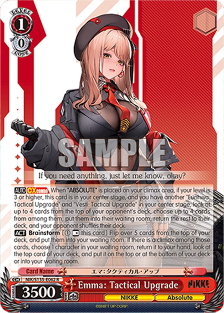 Emma: Tactical Upgrade (GODDESS OF VICTORY: NIKKE Vol.2) — Weiss Schwarz card