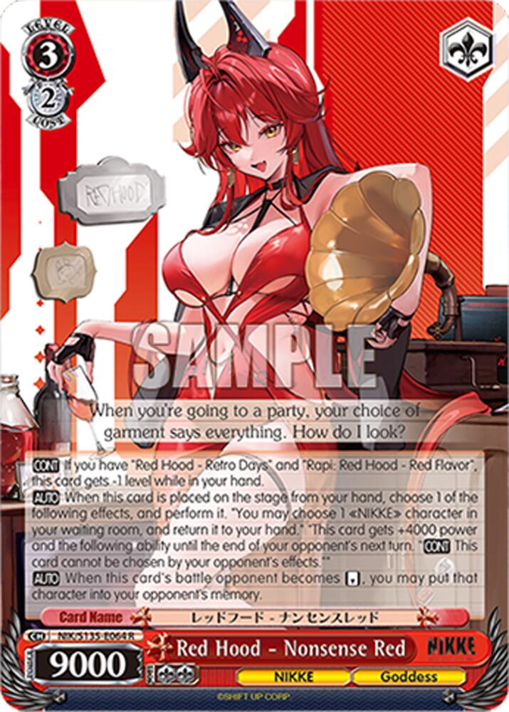 Red Hood - Nonsense Red (GODDESS OF VICTORY: NIKKE Vol.2) — Weiss Schwarz card