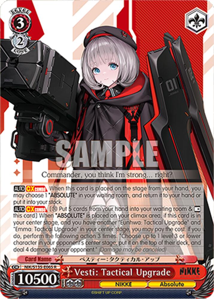 Vesti: Tactical Upgrade (GODDESS OF VICTORY: NIKKE Vol.2) — Weiss Schwarz card