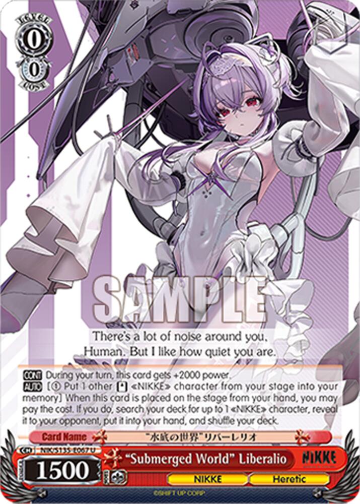 "Submerged World" Liberalio (GODDESS OF VICTORY: NIKKE Vol.2) — Weiss Schwarz card