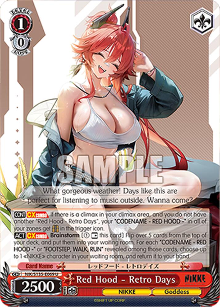 Red Hood - Retro Days (GODDESS OF VICTORY: NIKKE Vol.2) — Weiss Schwarz card