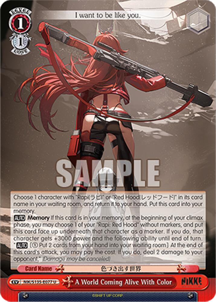 A World Coming Alive With Color (GODDESS OF VICTORY: NIKKE Vol.2) — Weiss Schwarz card