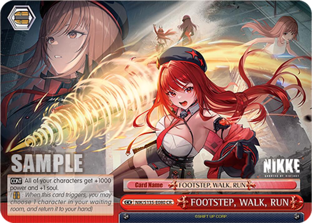 FOOTSTEP, WALK, RUN (GODDESS OF VICTORY: NIKKE Vol.2) — Weiss Schwarz card