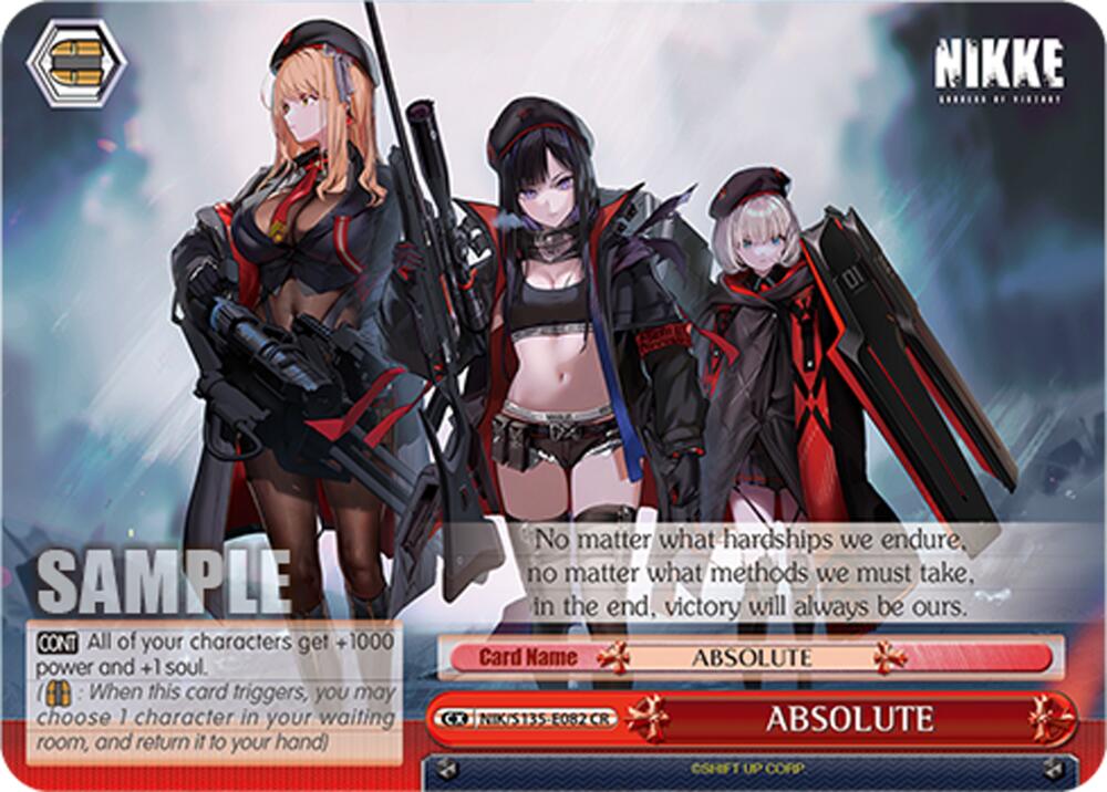 ABSOLUTE (GODDESS OF VICTORY: NIKKE Vol.2) — Weiss Schwarz card