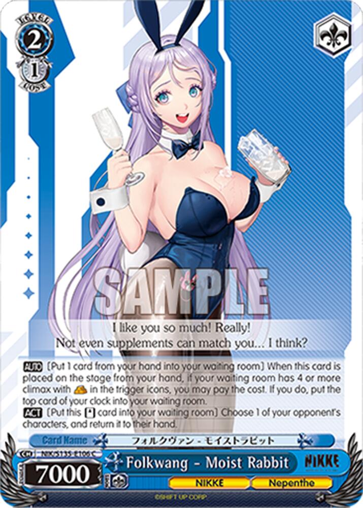 Folkwang - Moist Rabbit (GODDESS OF VICTORY: NIKKE Vol.2) — Weiss Schwarz card