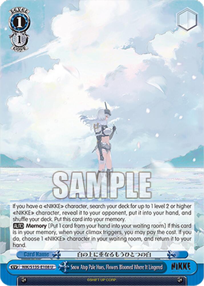 Snow Atop Pale Hues, Flowers Bloomed Where It Lingered (GODDESS OF VICTORY: NIKKE Vol.2) — Weiss Schwarz card