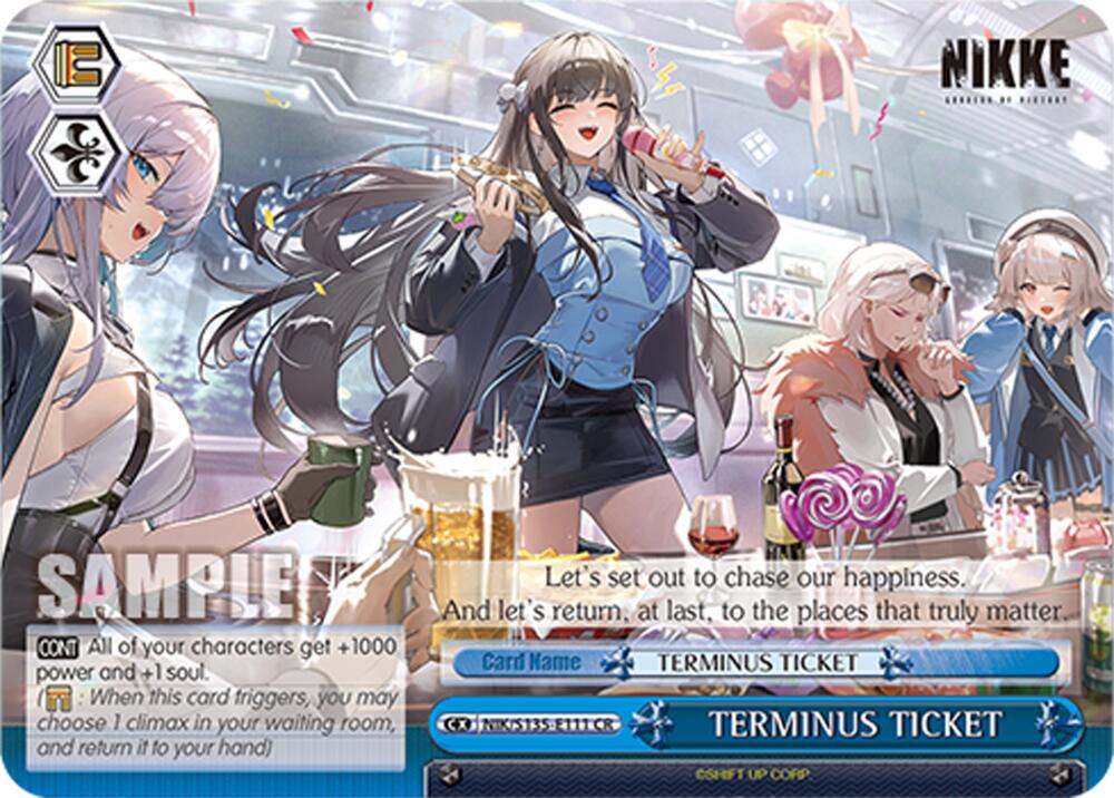 TERMINUS TICKET (GODDESS OF VICTORY: NIKKE Vol.2) — Weiss Schwarz card