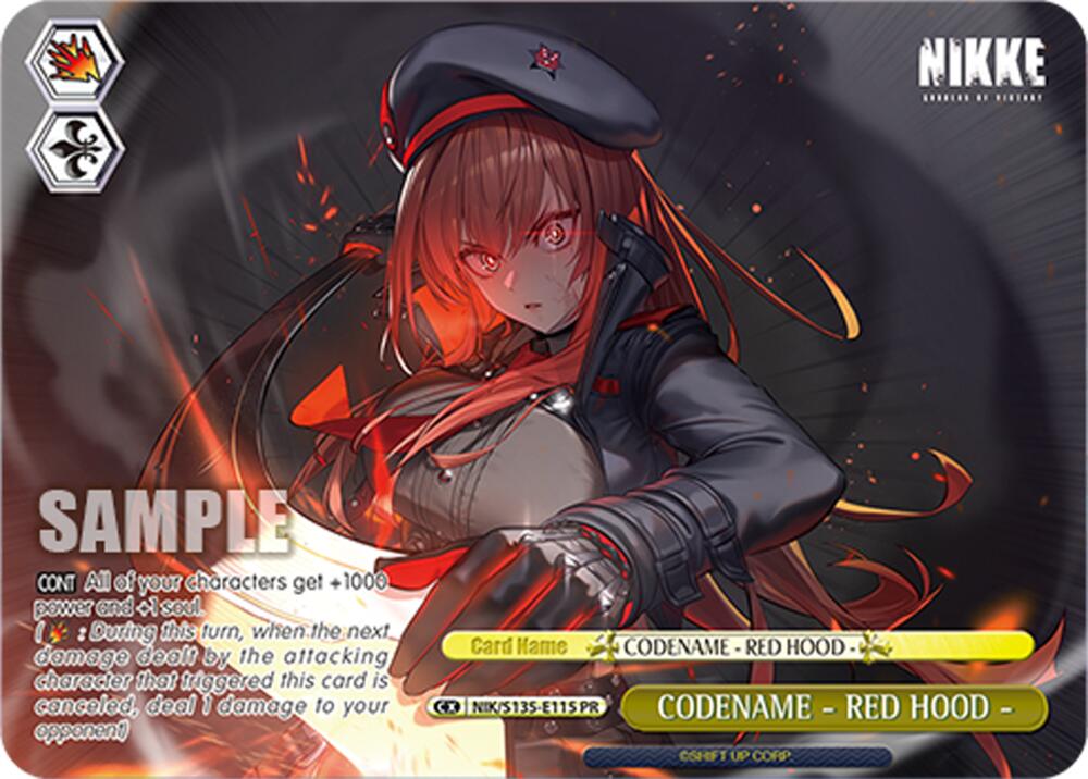 CODENAME - RED HOOD - (GODDESS OF VICTORY: NIKKE Vol.2) — Weiss Schwarz card