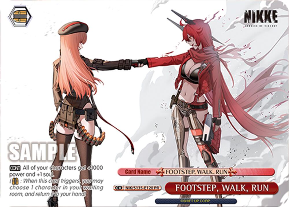 FOOTSTEP, WALK, RUN (GODDESS OF VICTORY: NIKKE Vol.2) — Weiss Schwarz card