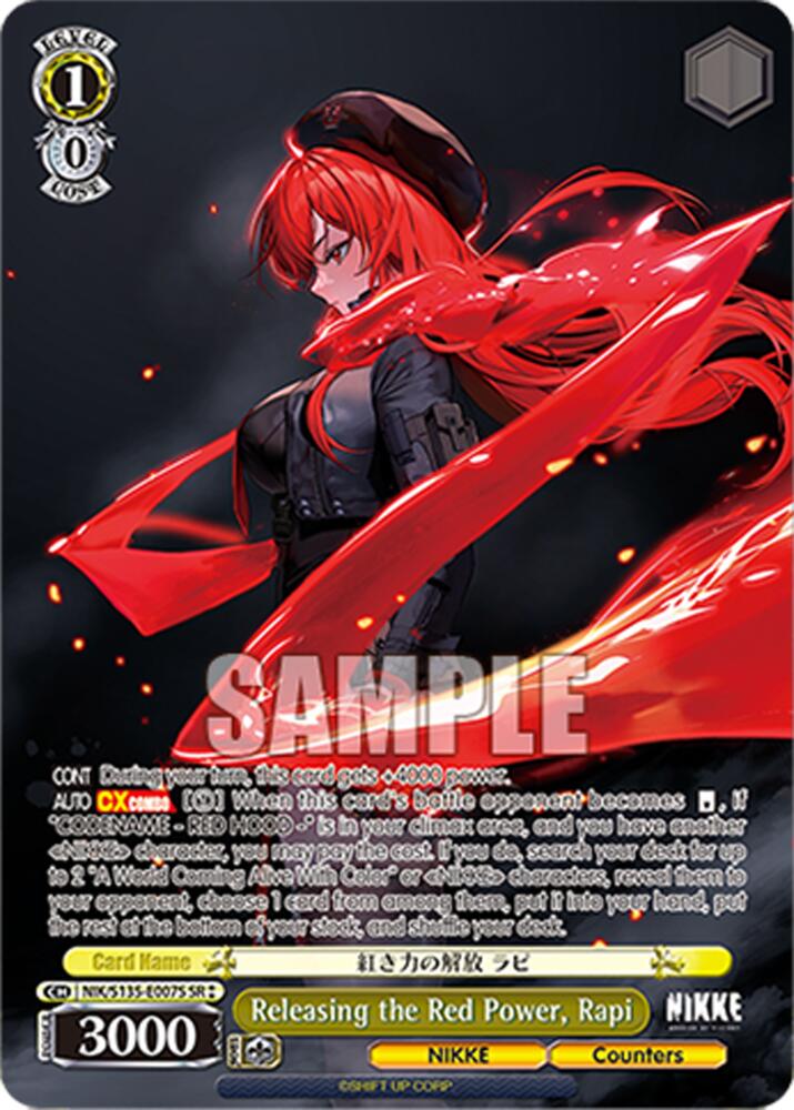 Releasing the Red Power, Rapi (GODDESS OF VICTORY: NIKKE Vol.2) — Weiss Schwarz card