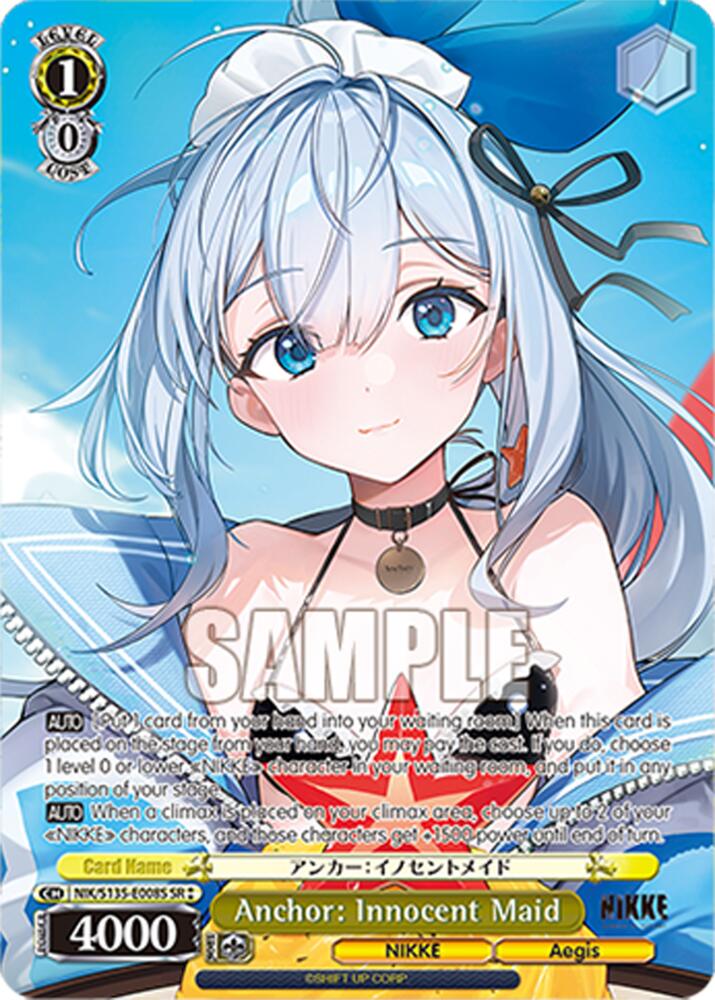 Anchor: Innocent Maid (GODDESS OF VICTORY: NIKKE Vol.2) — Weiss Schwarz card