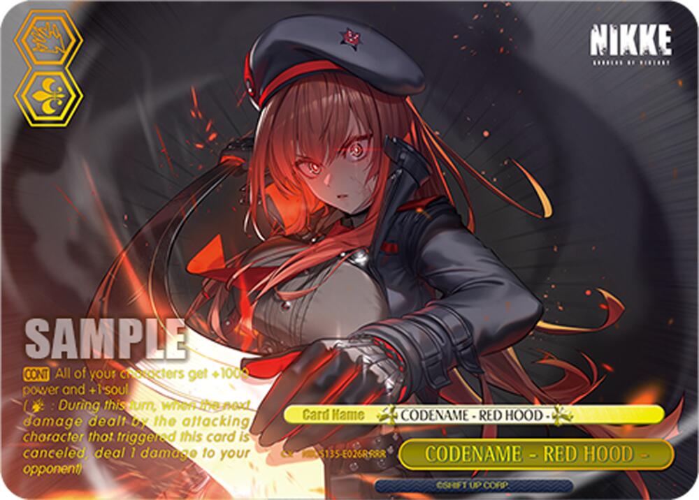 CODENAME - RED HOOD - (GODDESS OF VICTORY: NIKKE Vol.2) — Weiss Schwarz card