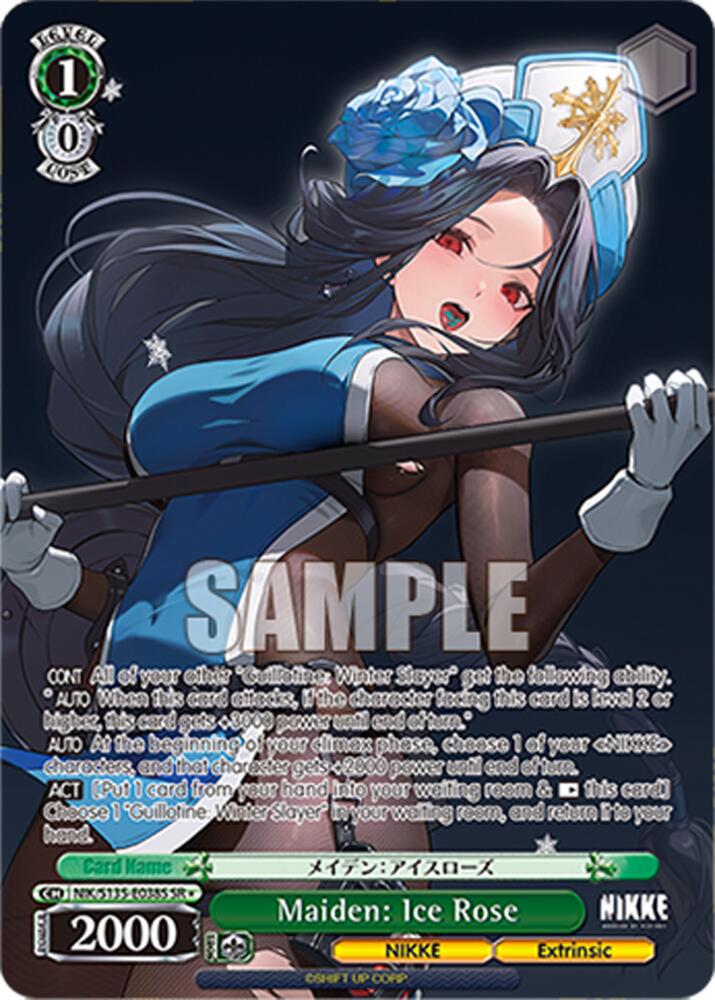 Maiden: Ice Rose (GODDESS OF VICTORY: NIKKE Vol.2) — Weiss Schwarz card