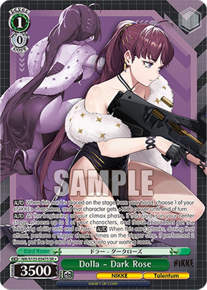 Dolla - Dark Rose (GODDESS OF VICTORY: NIKKE Vol.2) — Weiss Schwarz card