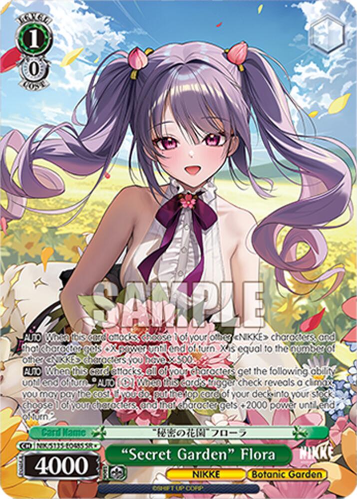 "Secret Garden" Flora (GODDESS OF VICTORY: NIKKE Vol.2) — Weiss Schwarz card