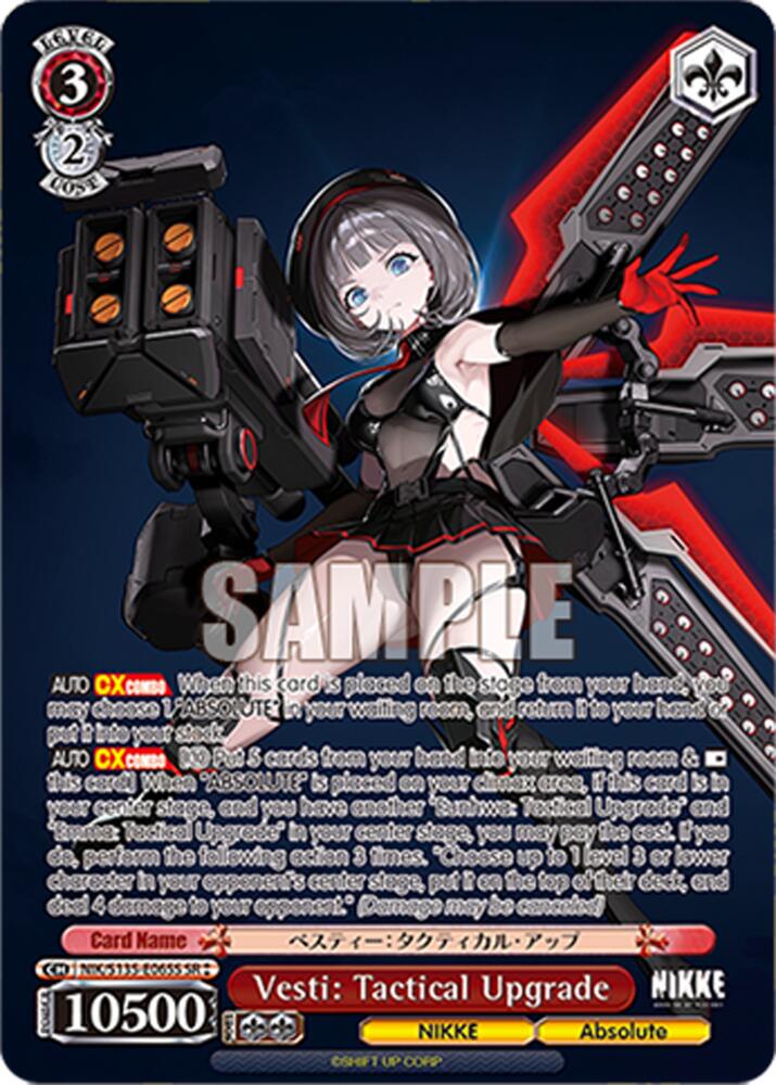 Vesti: Tactical Upgrade (GODDESS OF VICTORY: NIKKE Vol.2) — Weiss Schwarz card